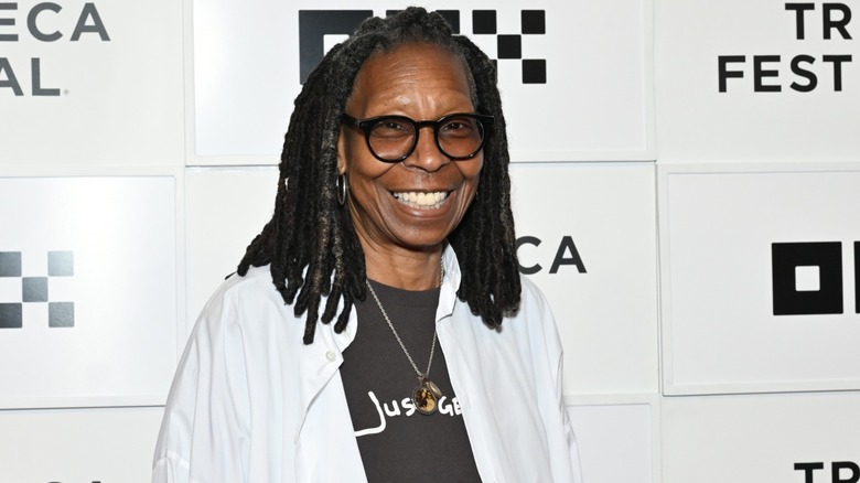 Whoopi Goldberg smiling at the 2026 Tribeca Film Festival.