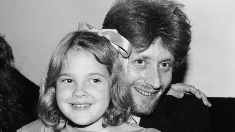 Young Drew Barrymore with her father, John Drew Barrymore