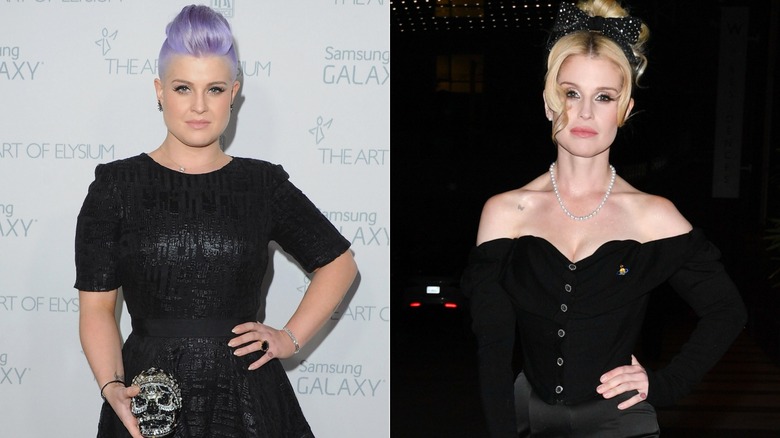 Kelly Osbourne in January 2015 (left), and Kelly Osbourne