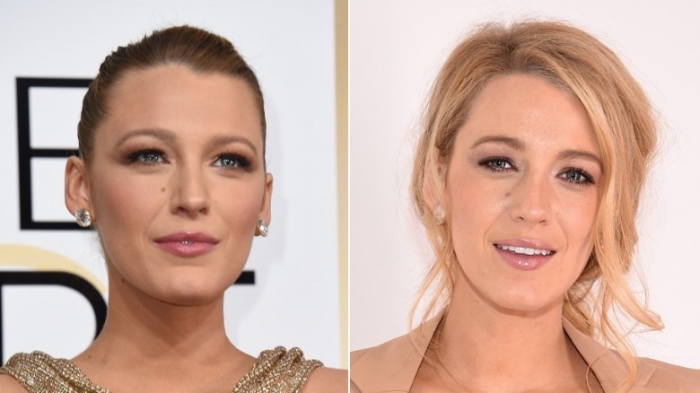 Blake Lively before and after natural hair