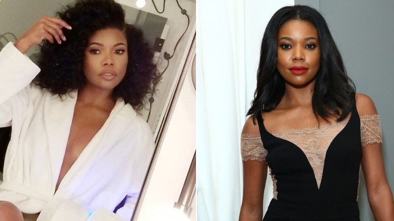 Gabrielle Union before and after natural hair