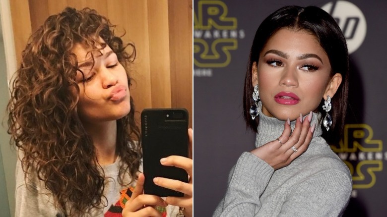 Zendaya before and after natural hair
