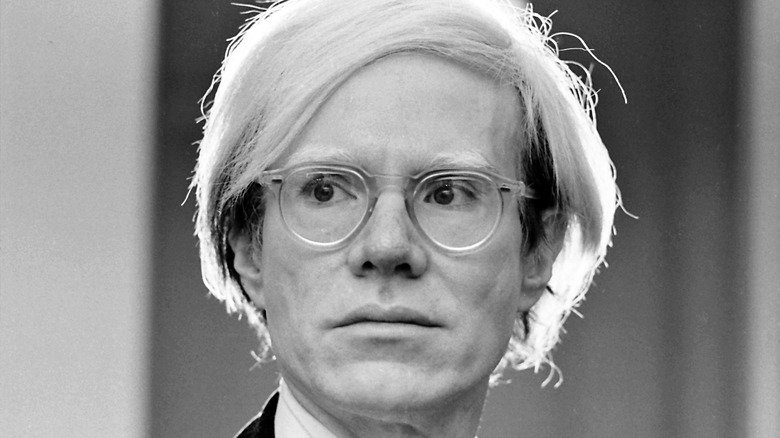 Andy Warhol looking serious