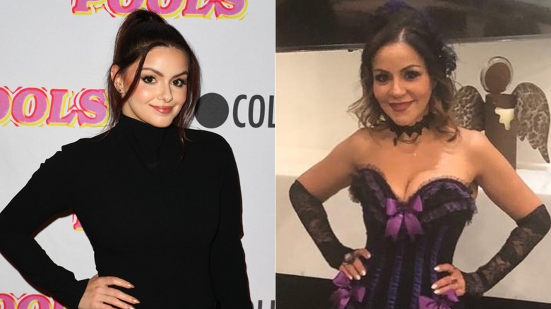 Split image of Ariel Winter and her mother Crystal Workman