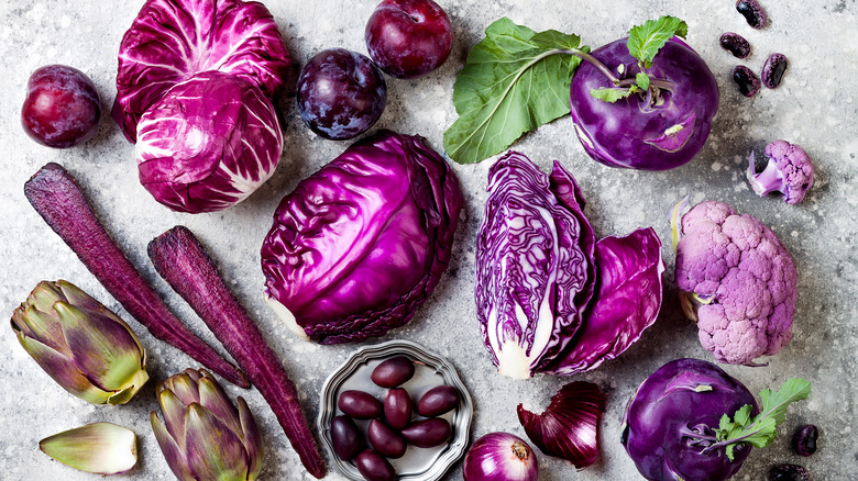 Purple fruits and vegetables