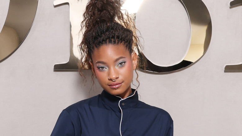 Willow Smith attending a Dior fashion show