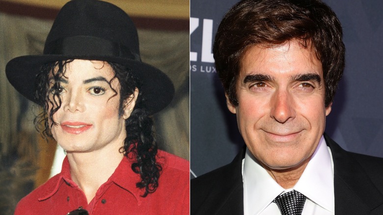 Michael Jackson and David Copperfield smiling