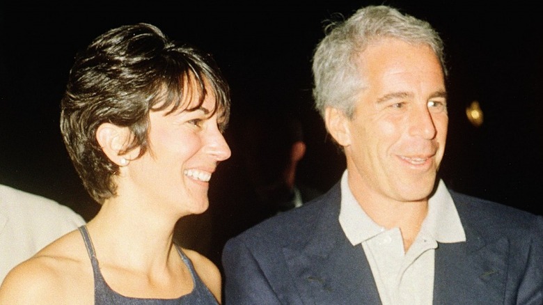 Ghislaine Maxwell and Jeffrey Epstein at a party