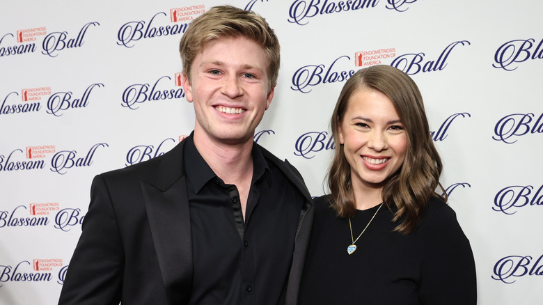 Robert Irwin and Bindi Irwin smile together