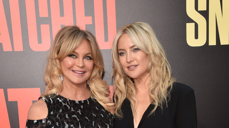 Kate Hudson smiling with Goldie Hawn