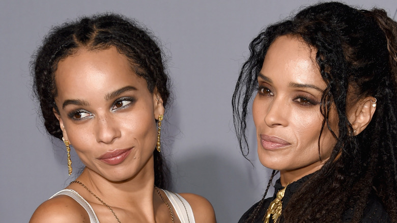 Zoe Kravitz posing with Lisa Bonet