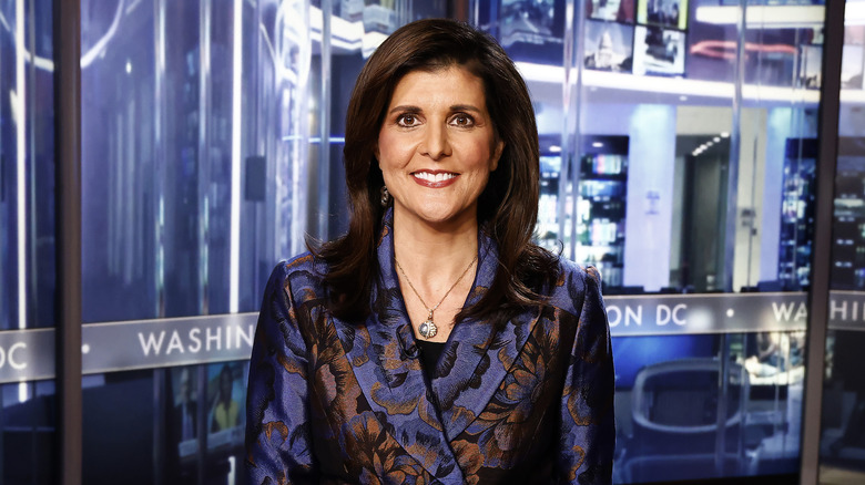 Nikki Haley photographed in Fox News studios