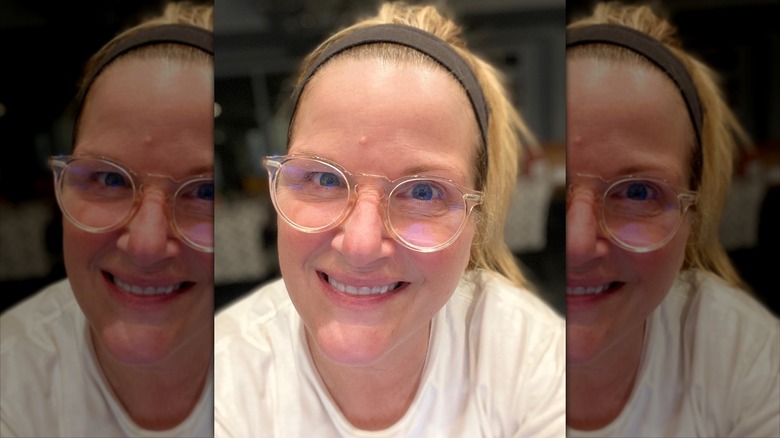 Trisha Yearwood smiling after a workout