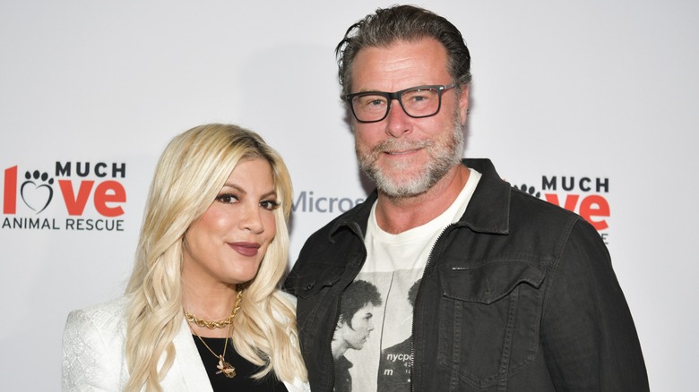 Tori Spelling and Dean McDermott attending an animal rescue fundraiser in 2019