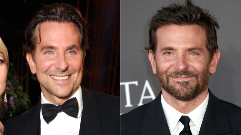 Bradley Cooper with and without a beard