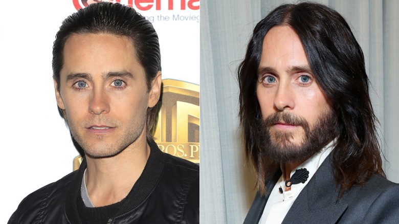 Jared Leto with and without a beard