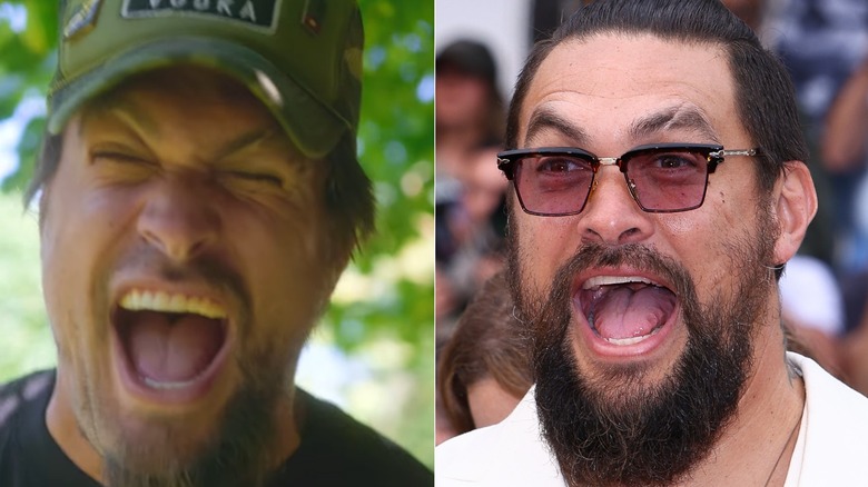 Jason Momoa with and without a beard