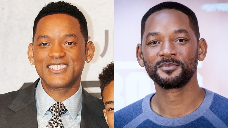 Will Smith with and without a beard