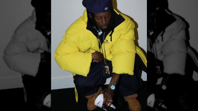 Playboi Carti wearing Timberlands