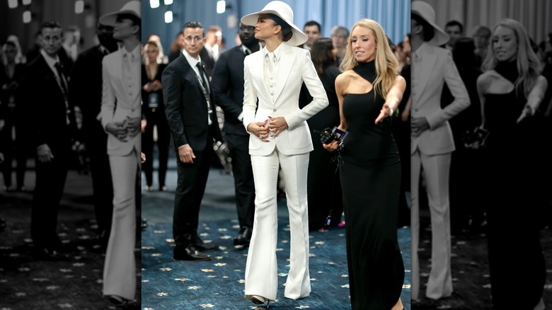 Zendaya wearing white at the 2025 Met Gala