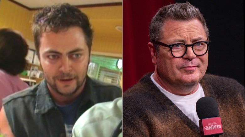 Nick Offerman in "ER" vs. now