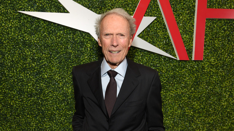 Clint Eastwood against a grassy background in January 2020