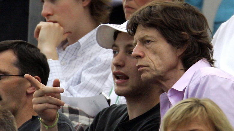 Mick Jagger and son