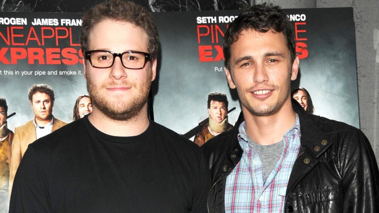 Seth Rogen and James Franco at screening of "Pineapple Express"