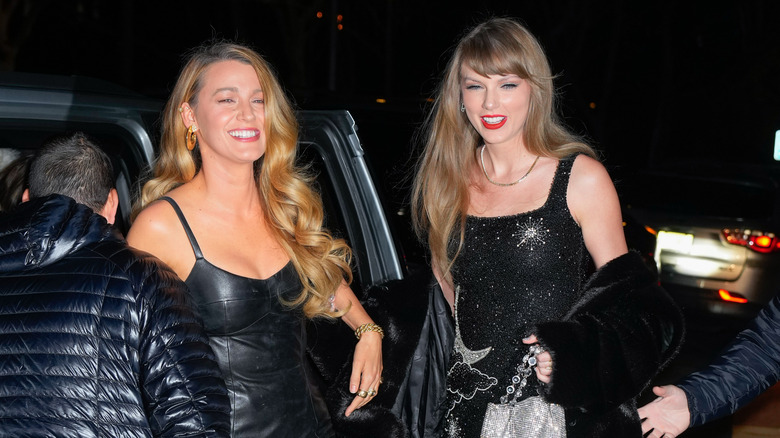 Taylor Swift celebrates her birthday with Blake Lively on December 13, 2023 in New York City.