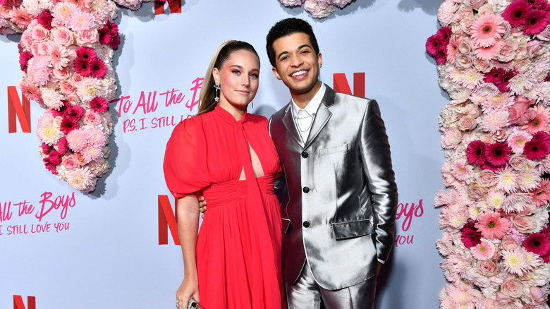 Jordan Fisher and Ellie Woods at the To All the Boys premiere