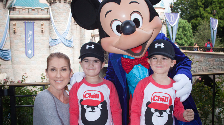 Celine Dion with twins Nelson and Eddy