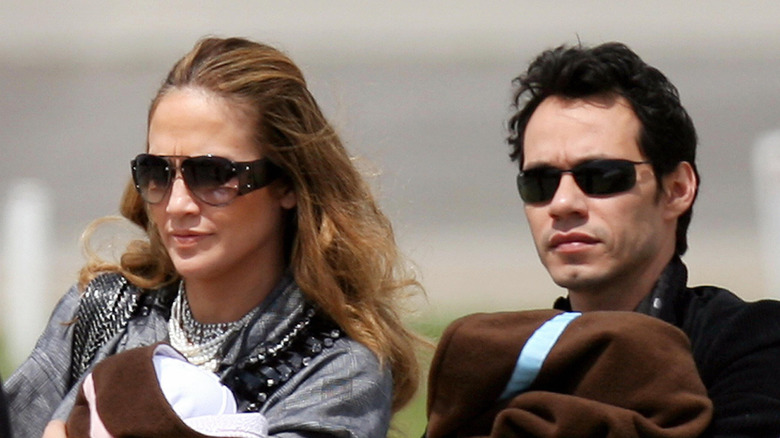 Marc Anthony and Jennifer Lopez with their twins