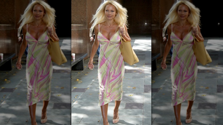 Pamela Anderson walking