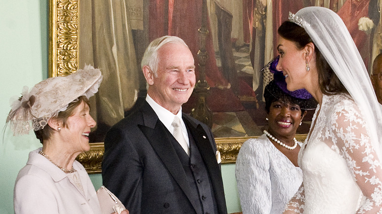 Princess Kate greets guests at her wedding