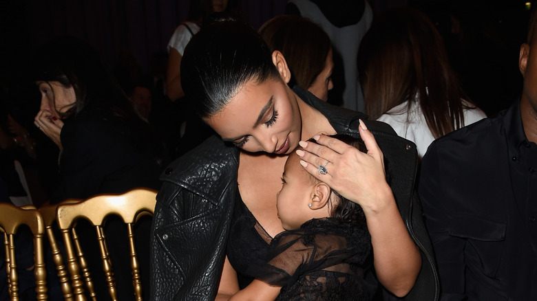 Kim Kardashian with child