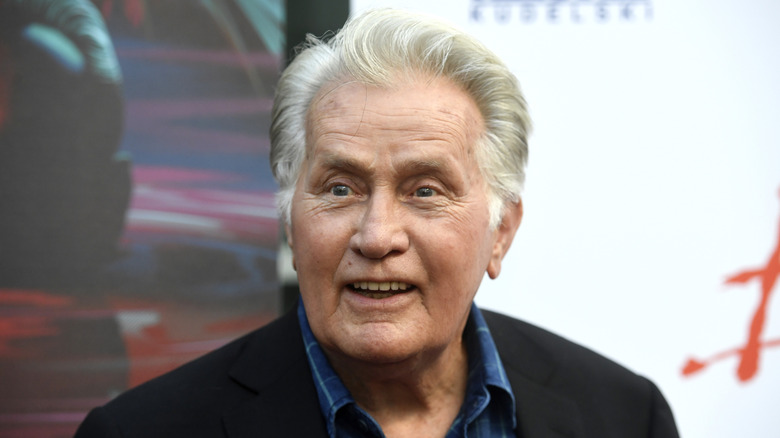 Martin Sheen smiling with white hair