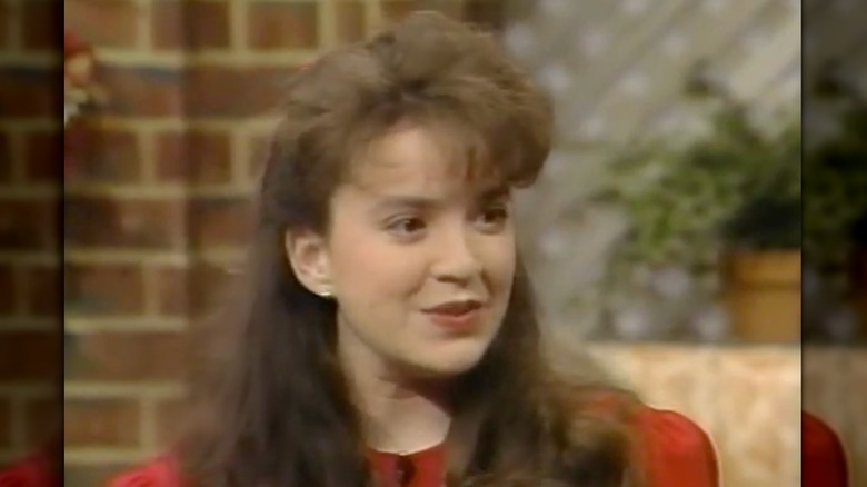Tiffany Brissette on a talk show set