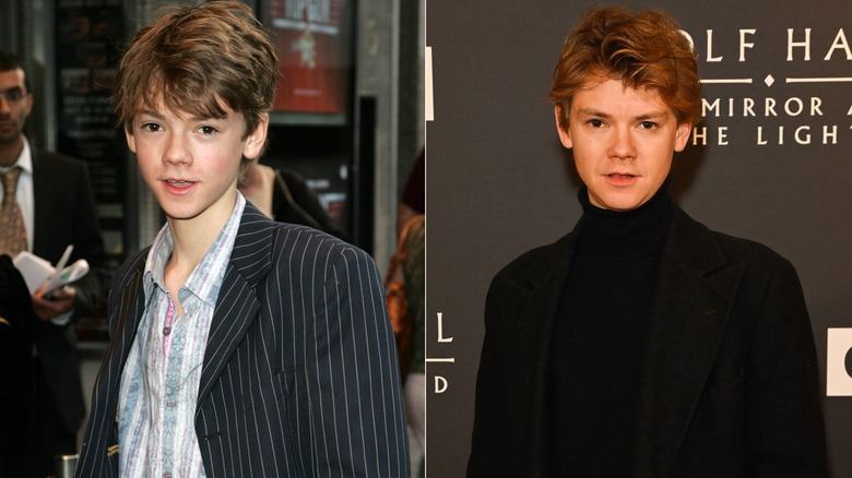 Split image of Thomas Brodie-Sangster in 2007 and in 2024