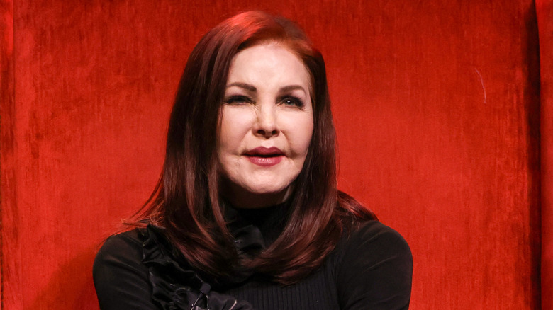 Closeup of Priscilla Presley smiling