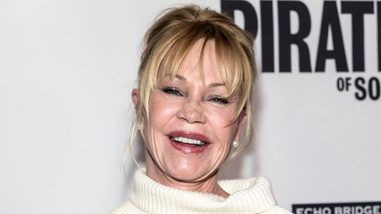 Closeup of Melanie Griffith smiling