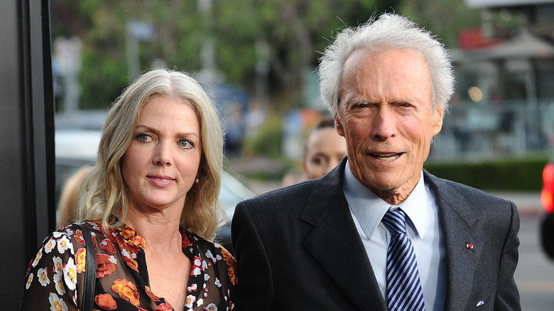 Clint Eastwood with his partner Christina Sandera