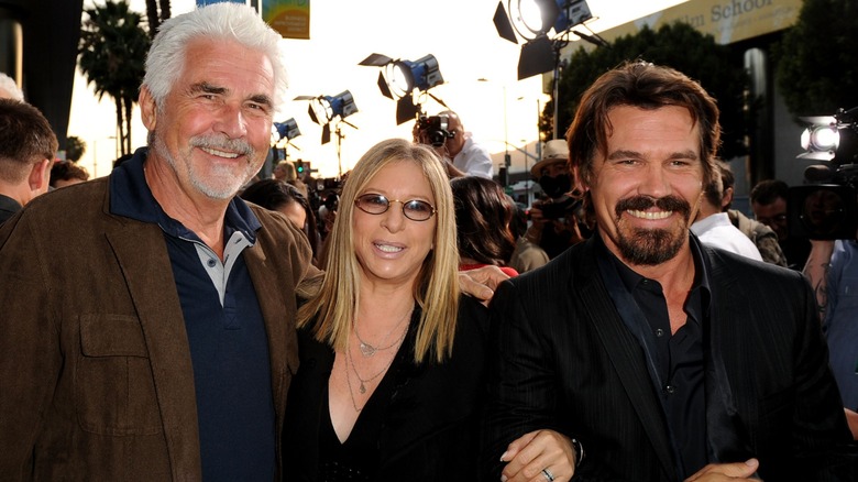 James Brolin, Barbra Streisand, and Josh Brolin attending the premiere of Jonah Hex.
