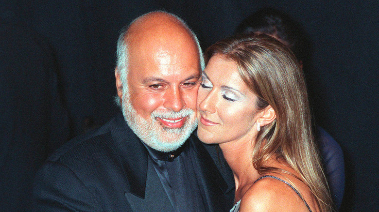 René Angélil, Celine Dion cuddling