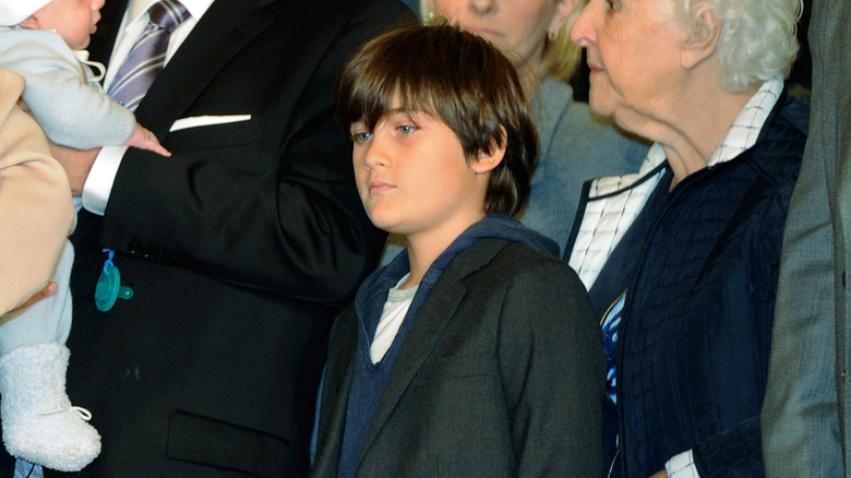 Celine with her mother, husband and kids