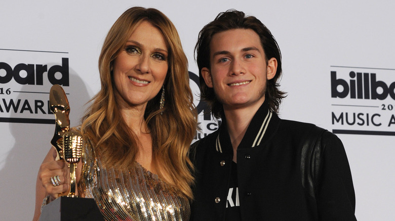 Celine and René-Charles Angélil at the 2016 Billboard Music Awards