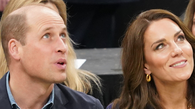 William, Prince of Wales and Catherine, Princess of Wales at the Boston Celtics game on November 30, 2022