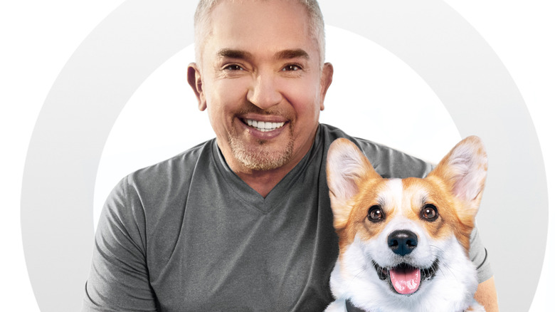 Cesar Millan with corgi