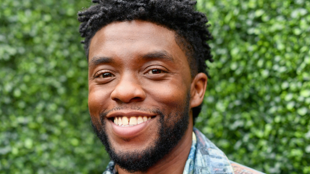 Chadwick Boseman smiling