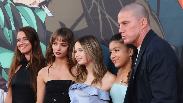 Inka Williams, Everly Tatum, and Channing Tatum on the red carpet