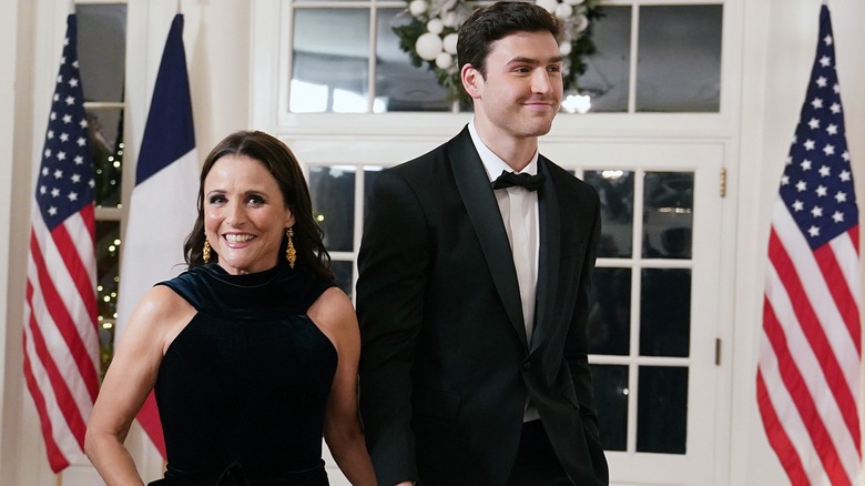 Julia Louis-Dreyfus and Charlie Hall at a state dinner at the White House